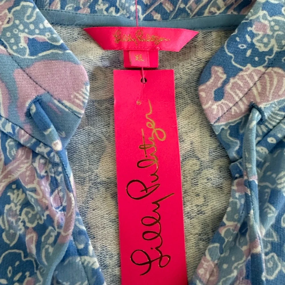 Lilly Pulitzer - Cassi Popover - Vneck Tunic - Boca Blue color - XL - NWT! - Picture 3 of 7